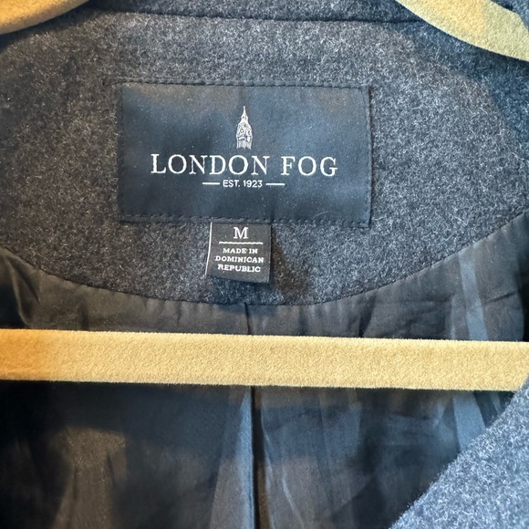 London Fog Gray Wool Peacoat - Picture 2 of 4